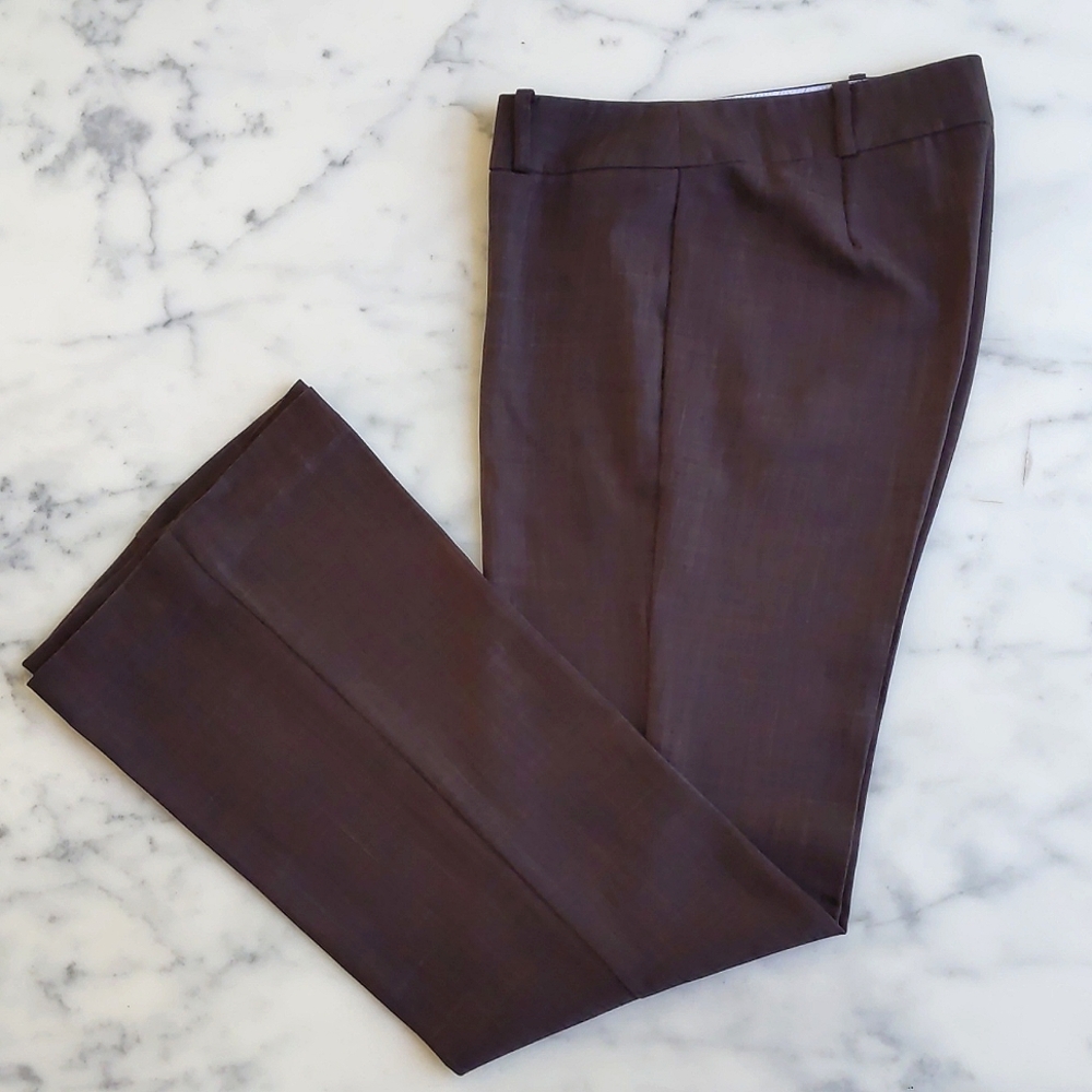 NWOT. Xi Multicolor Brown Flare Leg Dress Pant.